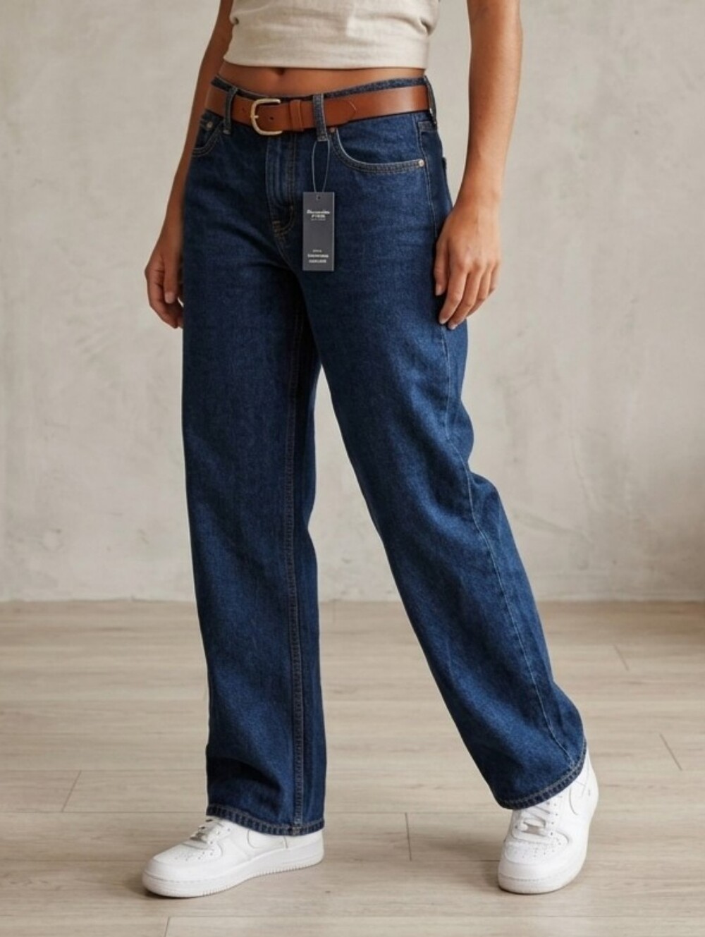 Abercrombie & Fitch Dark Blue Straight Leg Jeans